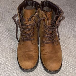 Clarks women’s combat boots brown